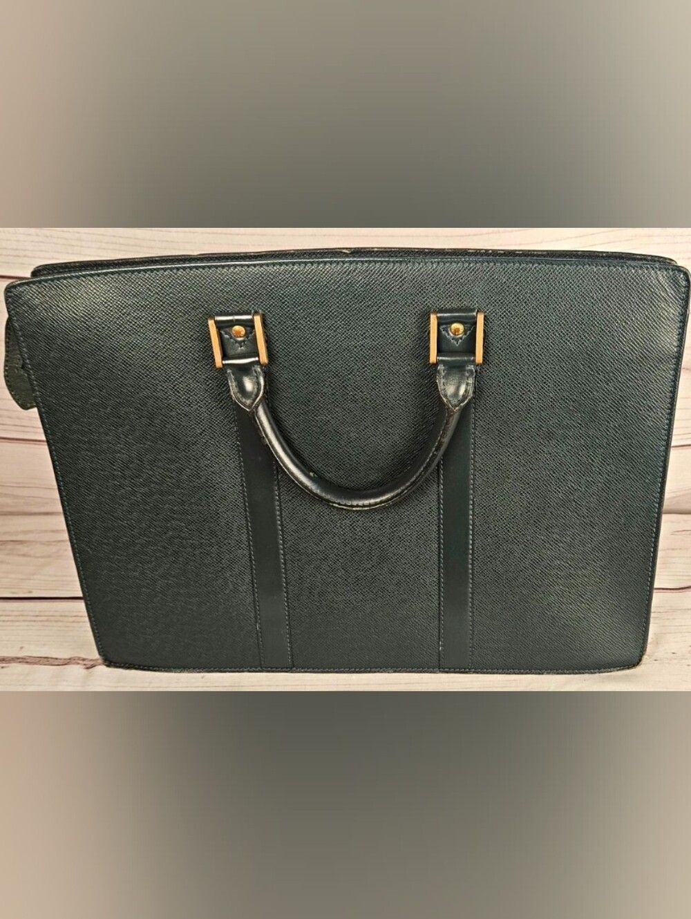 Authentic Vintage Louis Vuitton Taiga Buisness Bag Mens LV Briefcase - Picture 3 of 16